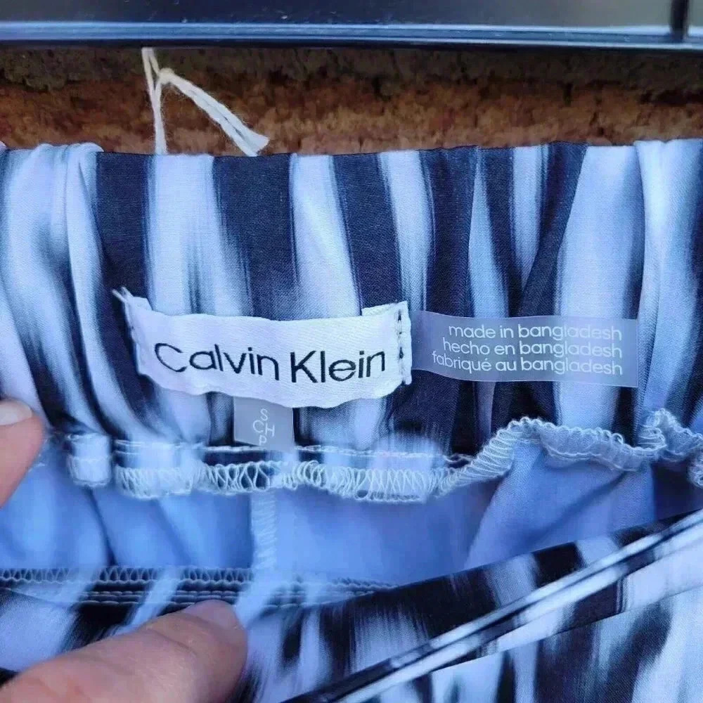 Calvin Klein Parachute Pants Women's Size Small Black and White - Picture 3 of 7